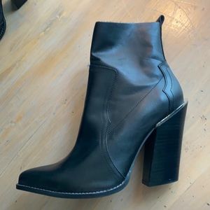 ASOS Black Leather Ankle Boots